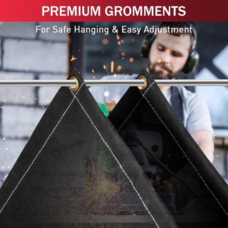 kanhiro Silicone Coated Fiberglass Welding Blanket - 6x8 ft Heavy Duty Fire Resistant Blankets, 1022 °F High Temp Insulation Blanket, Heat Resistant Fabric for Industrial, Smoker, Camping, Grill - Image 5